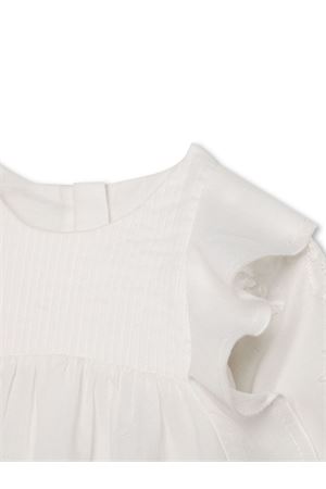 Blusa con ruches in cotone bianco CHLOE' KIDS | C05446117